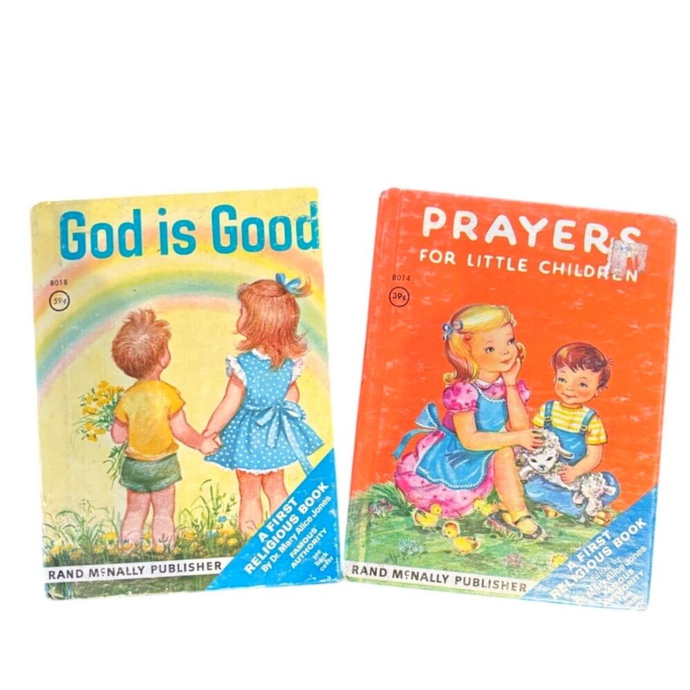 VTG 1949 & 1955 Start Right Elf Books, Prayers and God is Good Books, HC